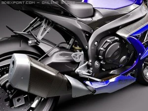 Suzuki GSX-R 600 2008 Motorcycle 3D Model
