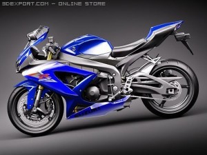Suzuki GSX-R 600 2008 Motorcycle Model 3D
