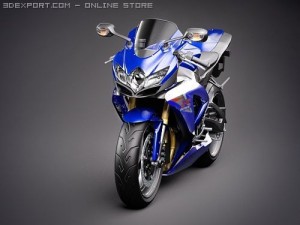 Suzuki GSX-R 600 2008 Motorcycle Model 3D