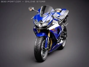 Suzuki GSX-R 600 2008 Motorcycle 3D Model