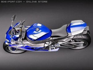 Suzuki GSX-R 600 2008 Motorcycle Model 3D