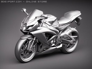 Suzuki GSX-R 600 2008 Motorcycle Model 3D