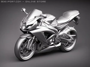 Suzuki GSX-R 600 2008 Motorcycle 3D Model