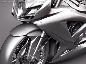 Suzuki GSX-R 600 2008 Motorcycle Model 3D