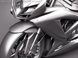 Suzuki GSX-R 600 2008 Motorcycle 3D Model