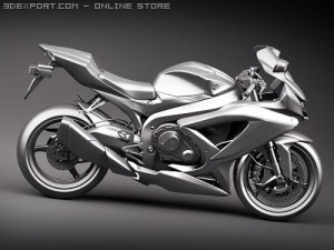 Suzuki GSX-R 600 2008 Motorcycle Model 3D