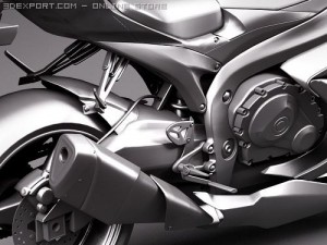 Suzuki GSX-R 600 2008 Motorcycle Model 3D