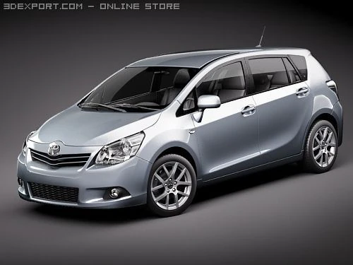 Toyota Corolla Verso 2010 3D Model .c4d .max .obj .3ds .fbx .stl .blend 