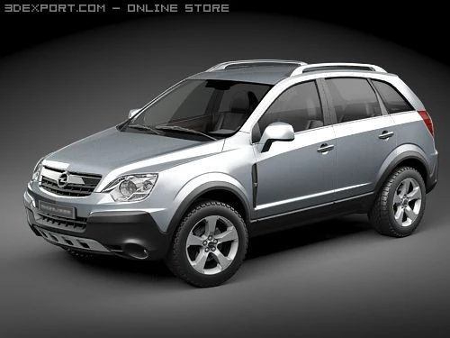 Opel Antara SUV 3D Model .c4d .max .obj .3ds .fbx .stl .blend