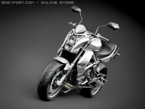 Kawasaki ER-6n Motorcycle 3D Model