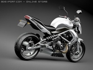 Kawasaki ER-6n Motorcycle 3D 模型