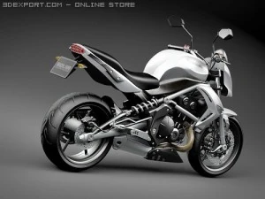 Kawasaki ER-6n Motorcycle 3D Model