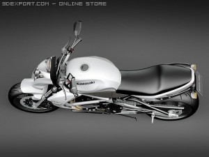 Kawasaki ER-6n Motorcycle 3D 模型