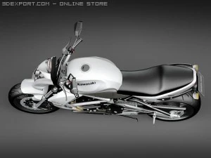 Kawasaki ER-6n Motorcycle 3D Model