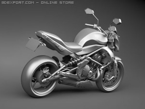 Kawasaki ER-6n Motorcycle 3D 模型