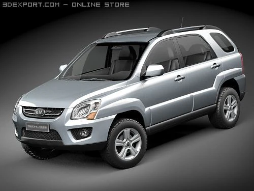 Kia Sportage 2009 3D Model .c4d .max .obj .3ds .fbx .stl .blend 