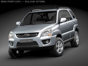Kia Sportage 2009 3D 模型