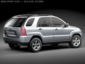 Kia Sportage 2009 3D 模型