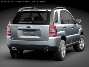 Kia Sportage 2009 3D 模型