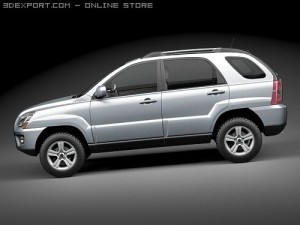 Kia Sportage 2009 3D 模型