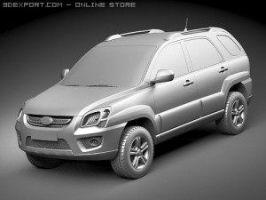 Kia Sportage 2009 3D 模型