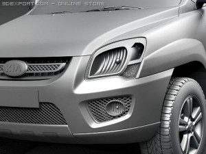 Kia Sportage 2009 3D 模型