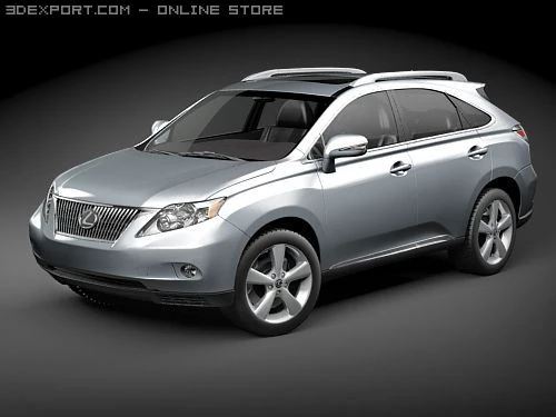 Lexus RX 350 2010 SUV 3D Model .c4d .max .obj .3ds .fbx .stl .blend