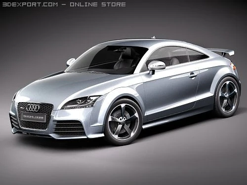 Audi TT RS 2010 3D Model .c4d .max .obj .3ds .fbx .stl .blend