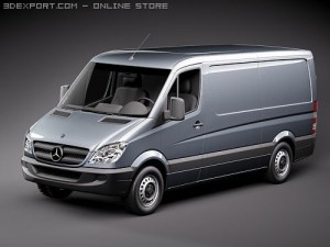 Mercedes-Benz Sprinter II Van Short Low 3D Model