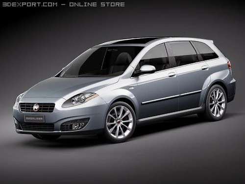Fiat Croma 2008 3D Model .c4d .max .obj .3ds .fbx .stl .blend 