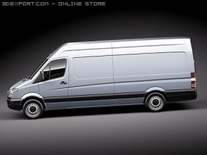 Mercedes-Benz Sprinter II Van Long 3D Model