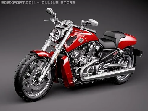 Harley Davidson V-ROD Muscle 3D Model .c4d .max .obj .3ds .fbx .stl .blend 