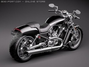 Harley Davidson V-ROD Muscle 3D Model