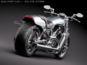 Harley Davidson V-ROD Muscle 3D Model