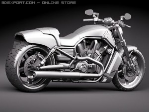 Harley Davidson V-ROD Muscle 3D Model