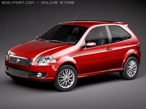 Fiat New Palio 2009 3D Model .c4d .max .obj .3ds .fbx .stl .blend 