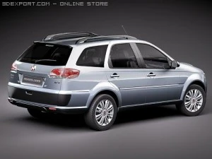 Fiat New Palio Weekend 2009 3D Model