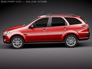 Fiat New Palio Weekend 2009 3D Model