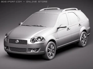 Fiat New Palio Weekend 2009 3D Model