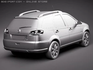 Fiat New Palio Weekend 2009 3D Model