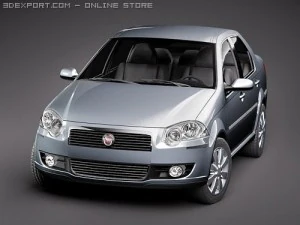 Fiat Siena - Palio Sedan 2009 3D Model