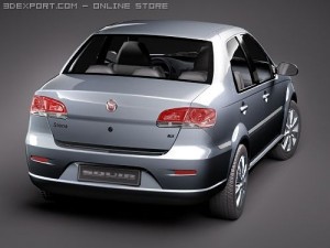 Fiat Siena - Palio Sedan 2009 3D Модель
