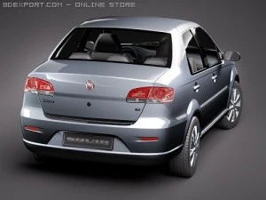 Fiat Siena - Palio Sedan 2009 3D Model