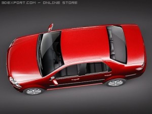 Fiat Siena - Palio Sedan 2009 3D Модель