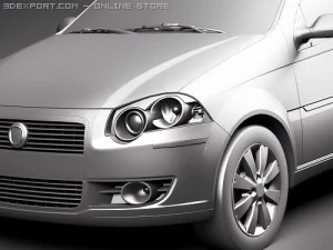 Fiat Siena - Palio Sedan 2009 3D Model