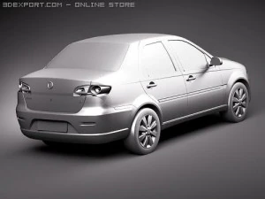 Fiat Siena - Palio Sedan 2009 3D Model