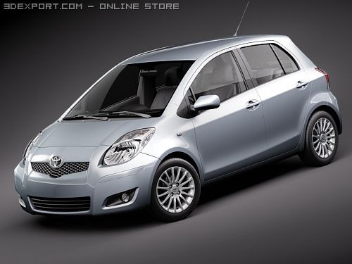 Toyota Yaris 2009 Modelo 3D .c4d .max .obj .3ds .fbx .stl .blend 