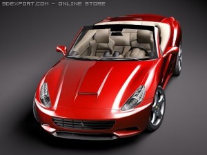 Ferrari California midpoly Sports cars 3D Модель
