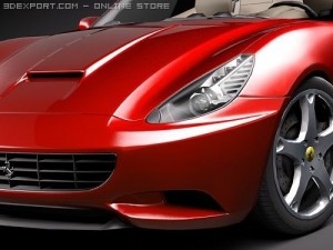 Ferrari California midpoly Sports cars 3D Модель