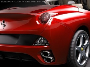 Ferrari California midpoly Sports cars 3D Модель